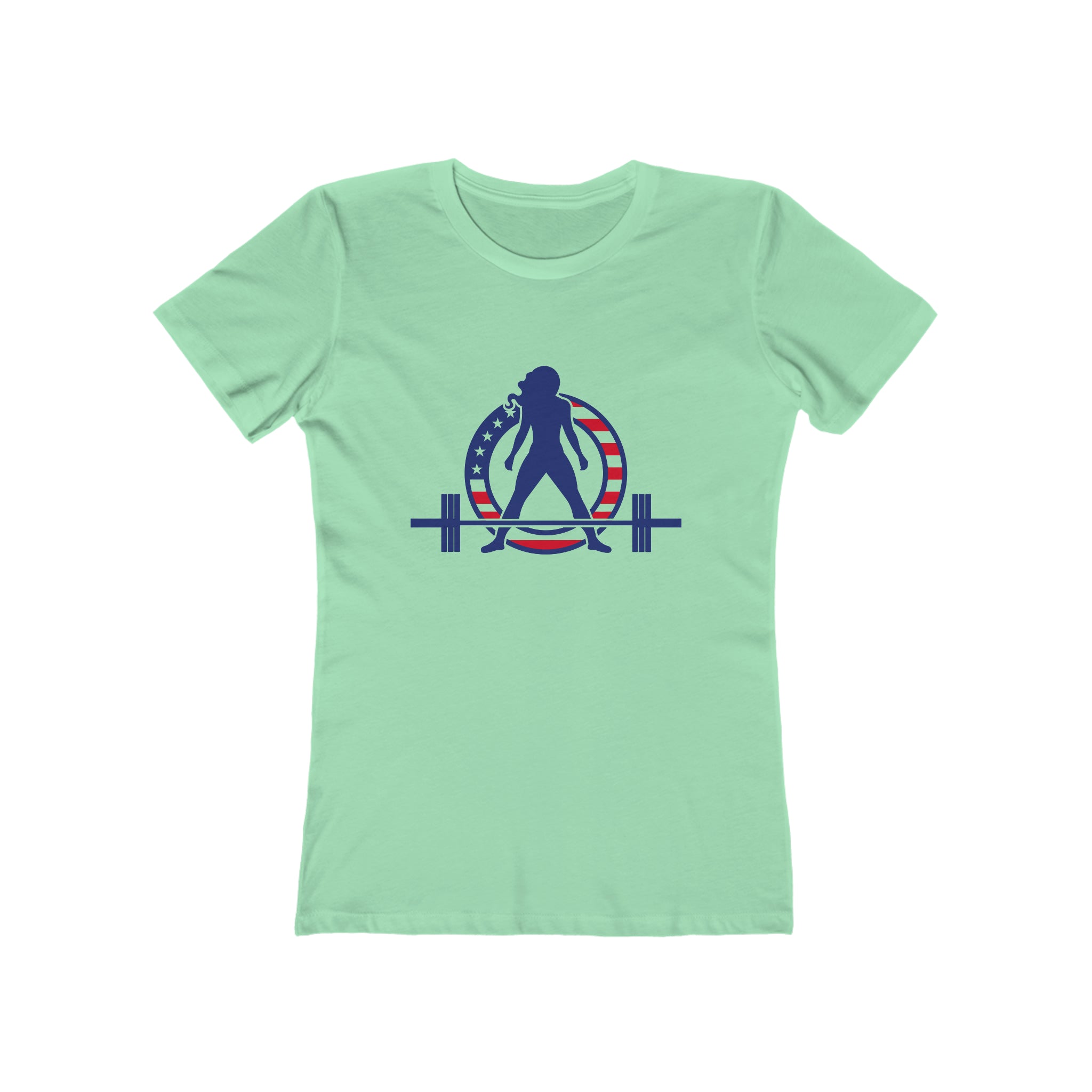 USA Logo - Women's The Boyfriend Tee - USA Light Logo - Plain Back