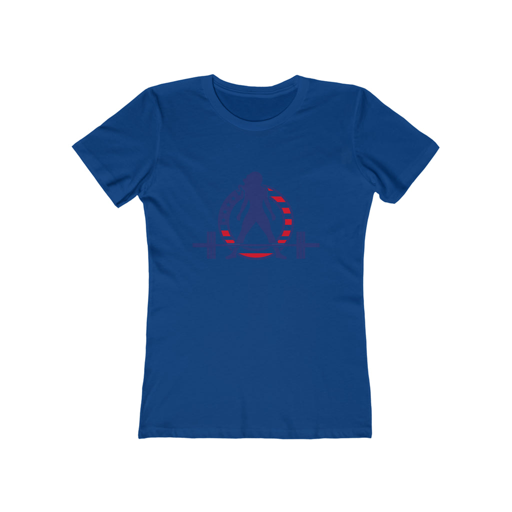 USA Logo - Women's The Boyfriend Tee - USA Light Logo - Plain Back