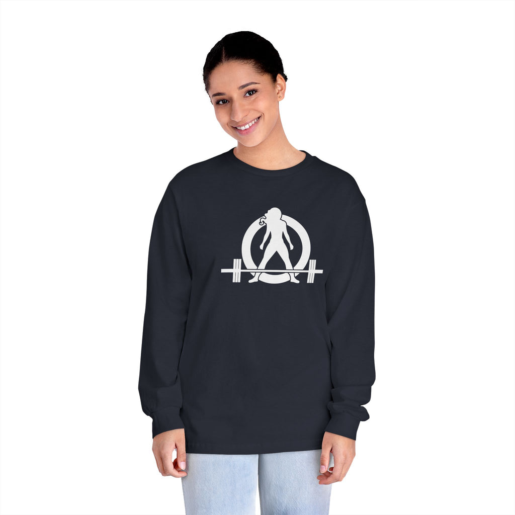 45 + 45 = 135 - Unisex Classic Long Sleeve T-Shirt - White Print on Front & Back