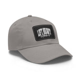 Lift Heavy Shit - Dad Hat with Leather Patch (Rectangle) - White Font