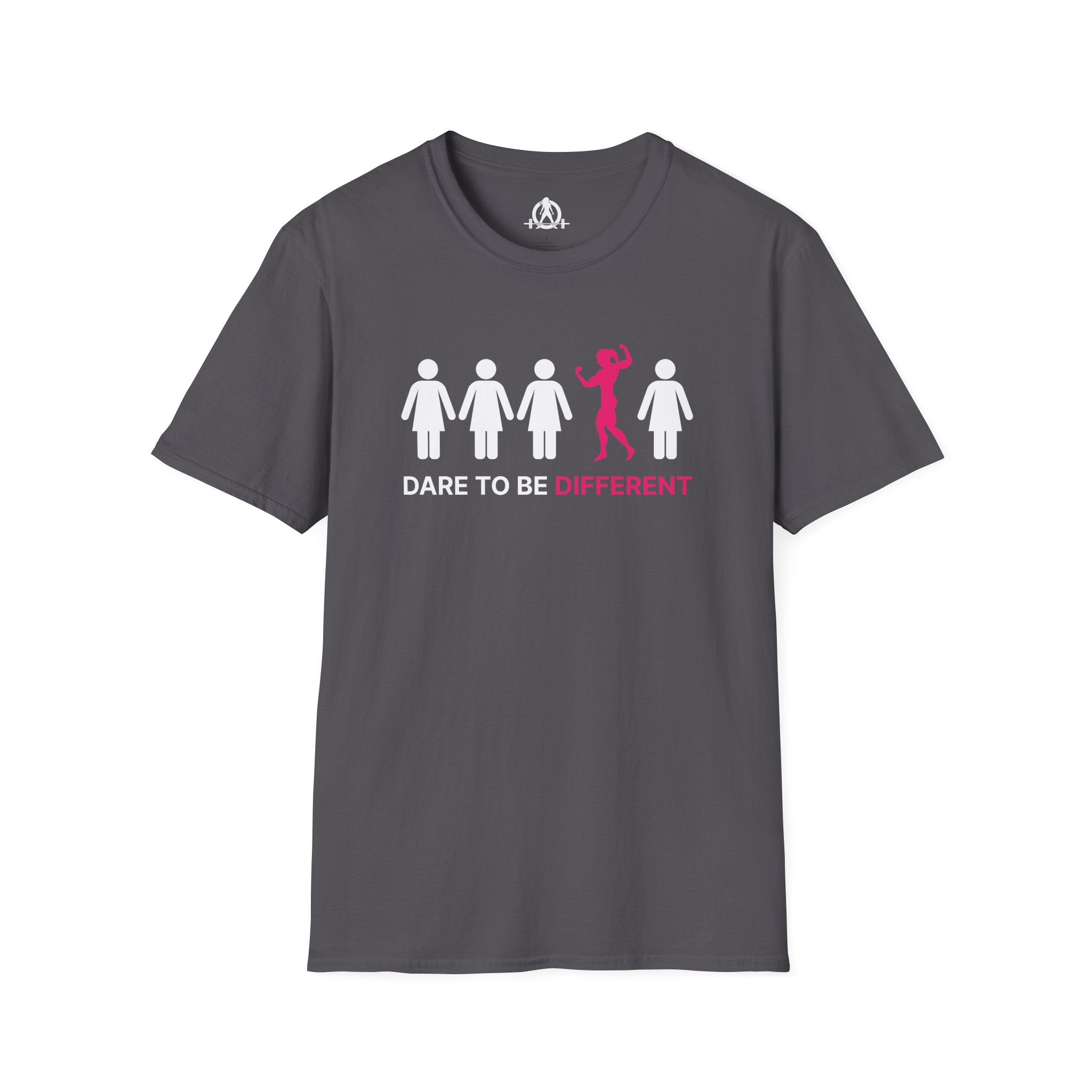 Dare To Be Different - Flex - Unisex Softstyle T-Shirt - Logo Front Plain Back