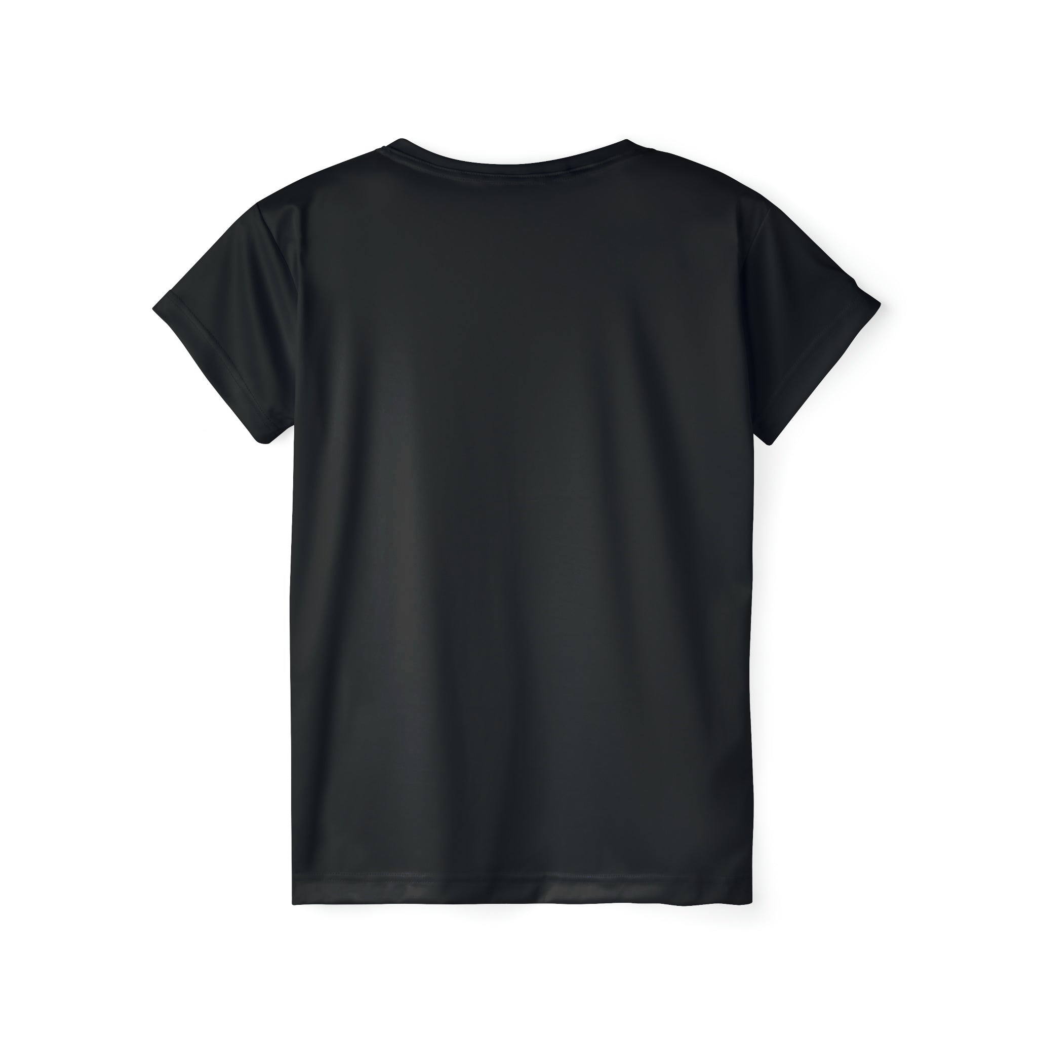 Women's Sports Jersey (AOP) - Black - Color Inverted Distressed Logo