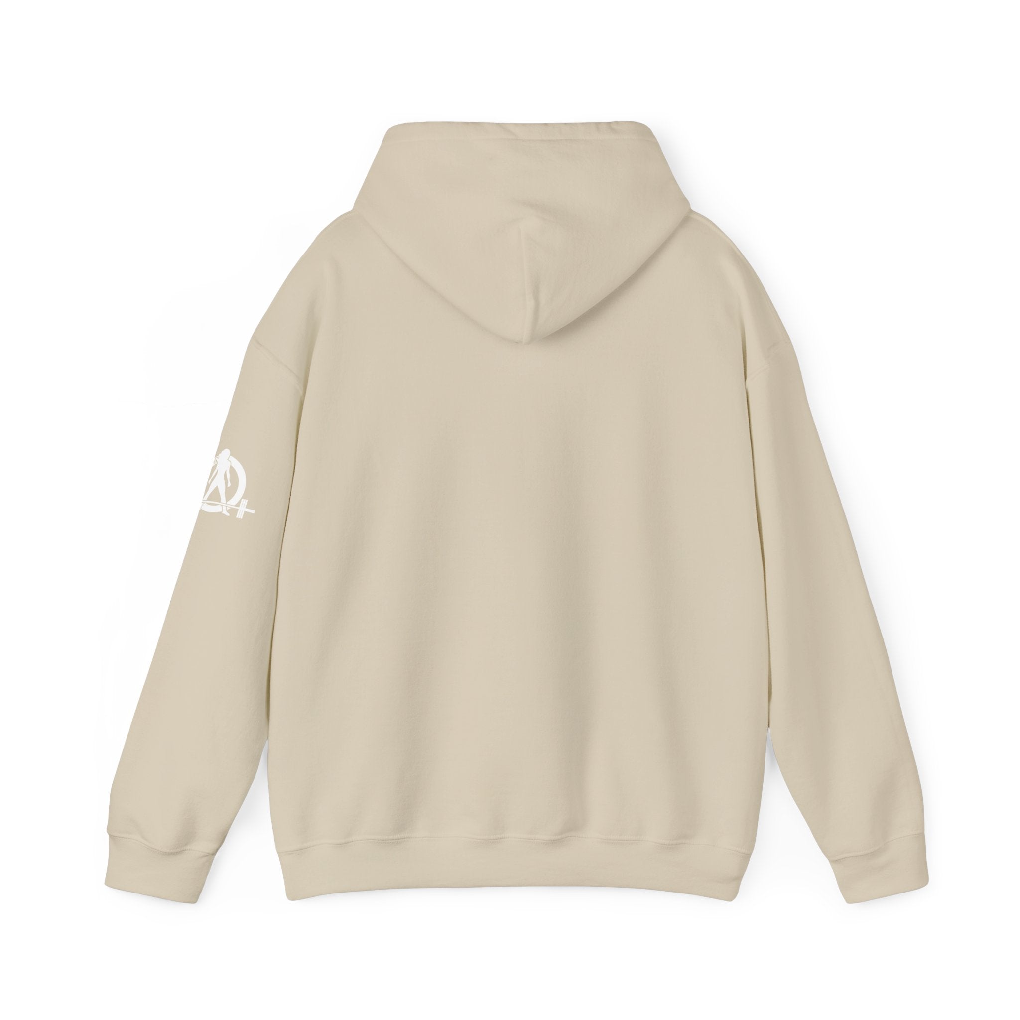 45 + 45 = 135  - Unisex Heavy Blend Hooded Sweatshirt  - White Print on Front & Arm
