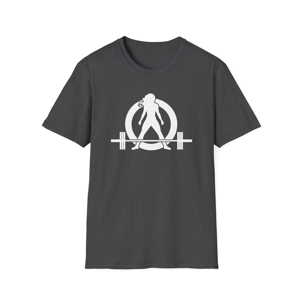 I Workout To Burn Off The Crazy - Unisex Softstyle T-Shirt - White Logo Front & Back