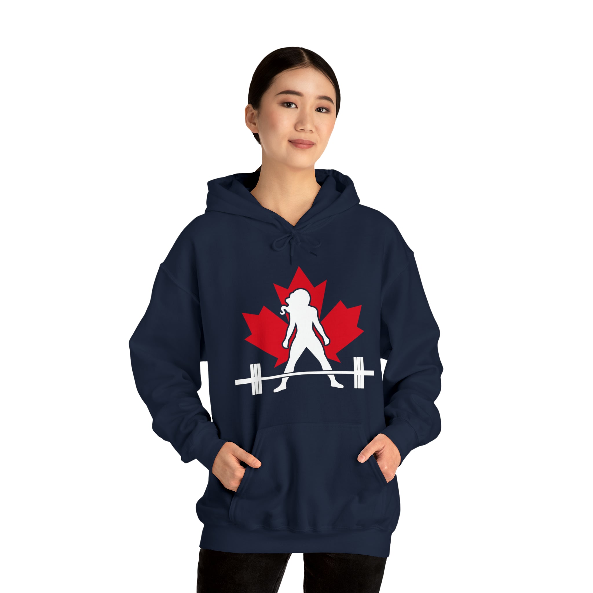 Unisex Heavy Blend Hooded Sweatshirt - Canada Dark Logo - Plain Back