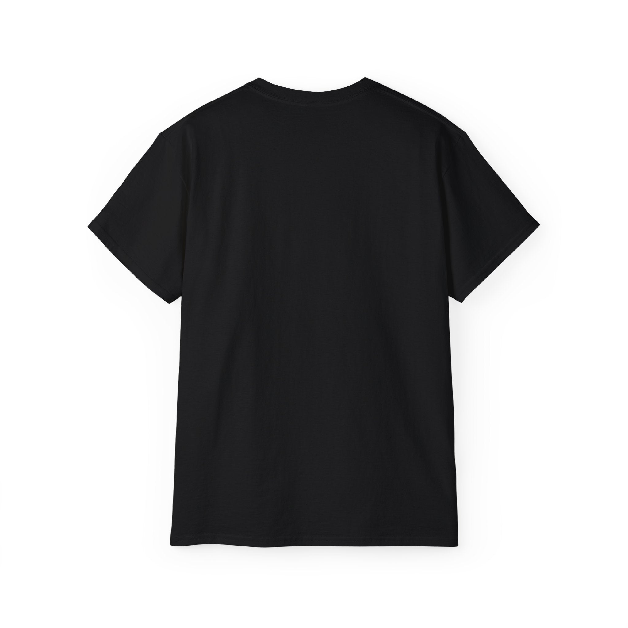 Lift Heavy Shit - Unisex Ultra Cotton Tee - Front White Logo - Plain Back