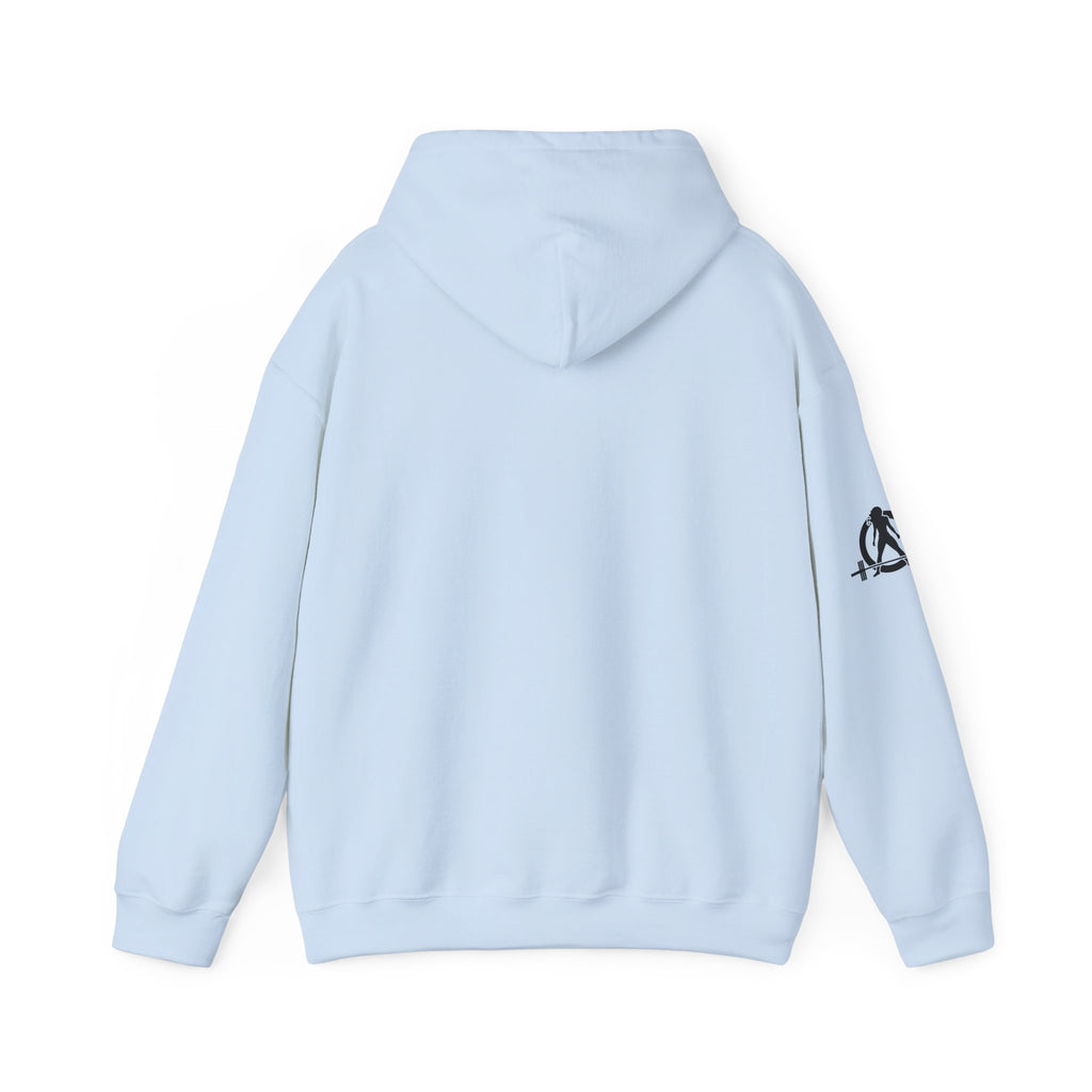 Lift Heavy Run Fast - Unisex Heavy Blend Hooded Sweatshirt  - Front Black Logo