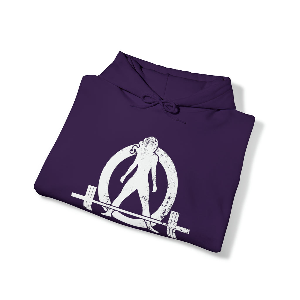 I Could Deadlift You. - Unisex Heavy Blend Hooded Sweatshirt - White Logo on Back
