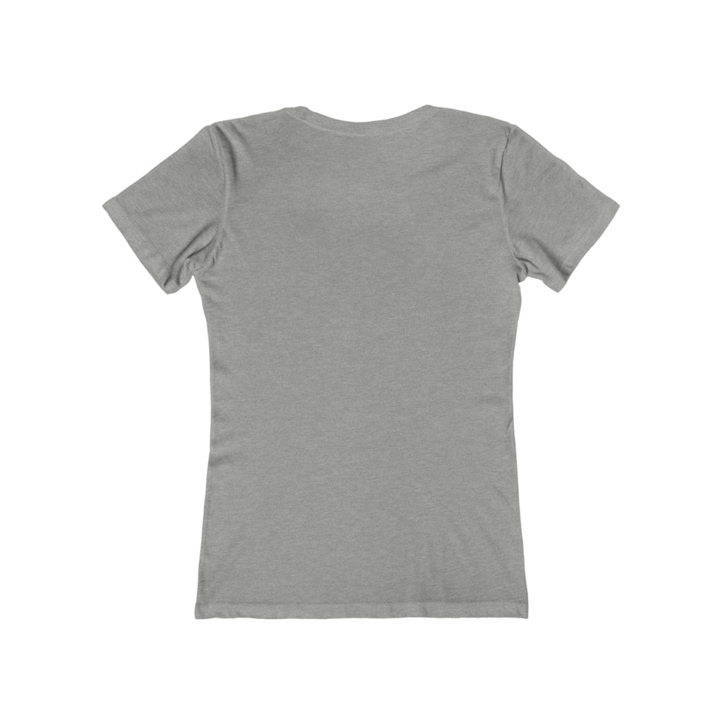 USA Logo - Women's The Boyfriend Tee - USA Light Logo - Plain Back