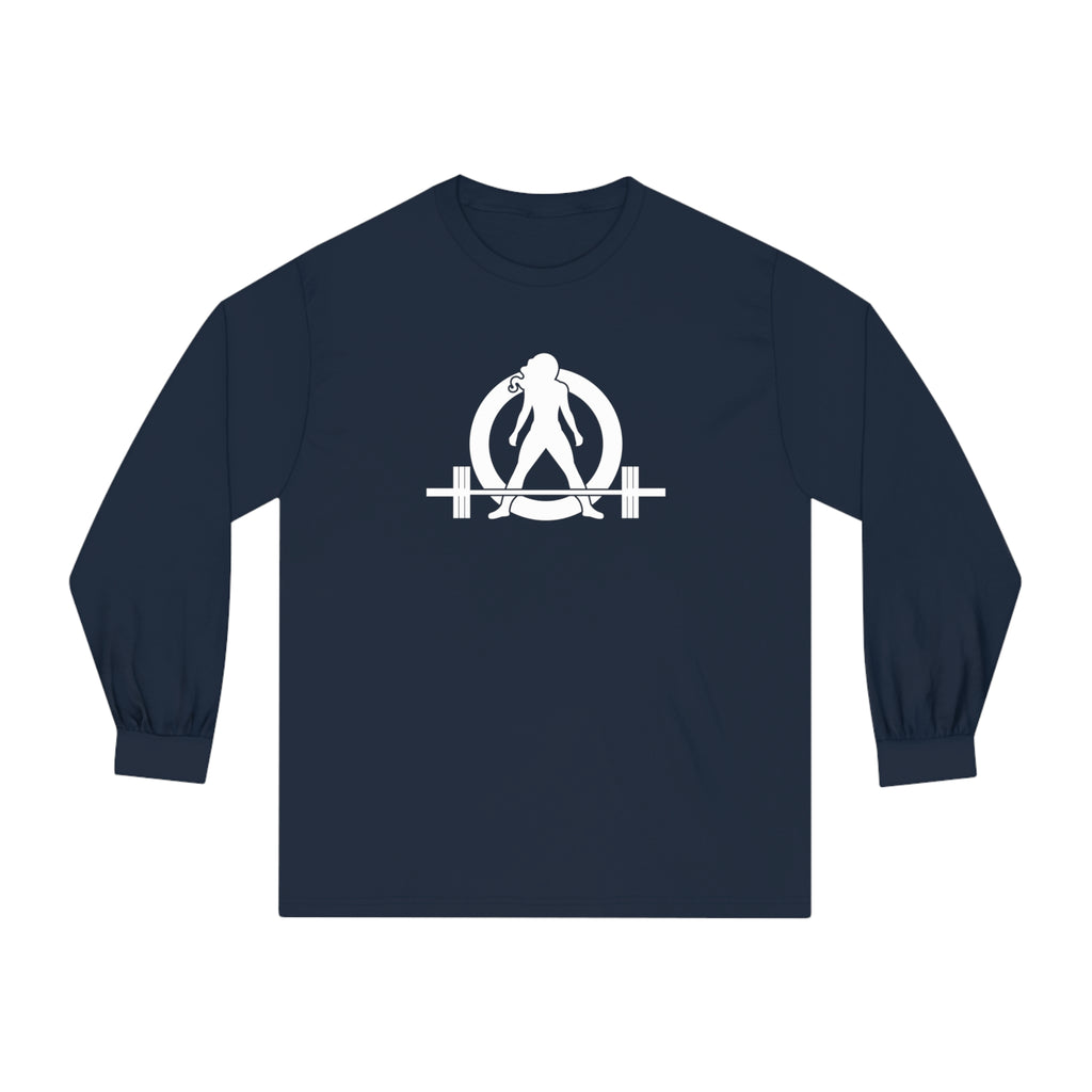45 + 45 = 135 - Unisex Classic Long Sleeve T-Shirt - White Print on Front & Back
