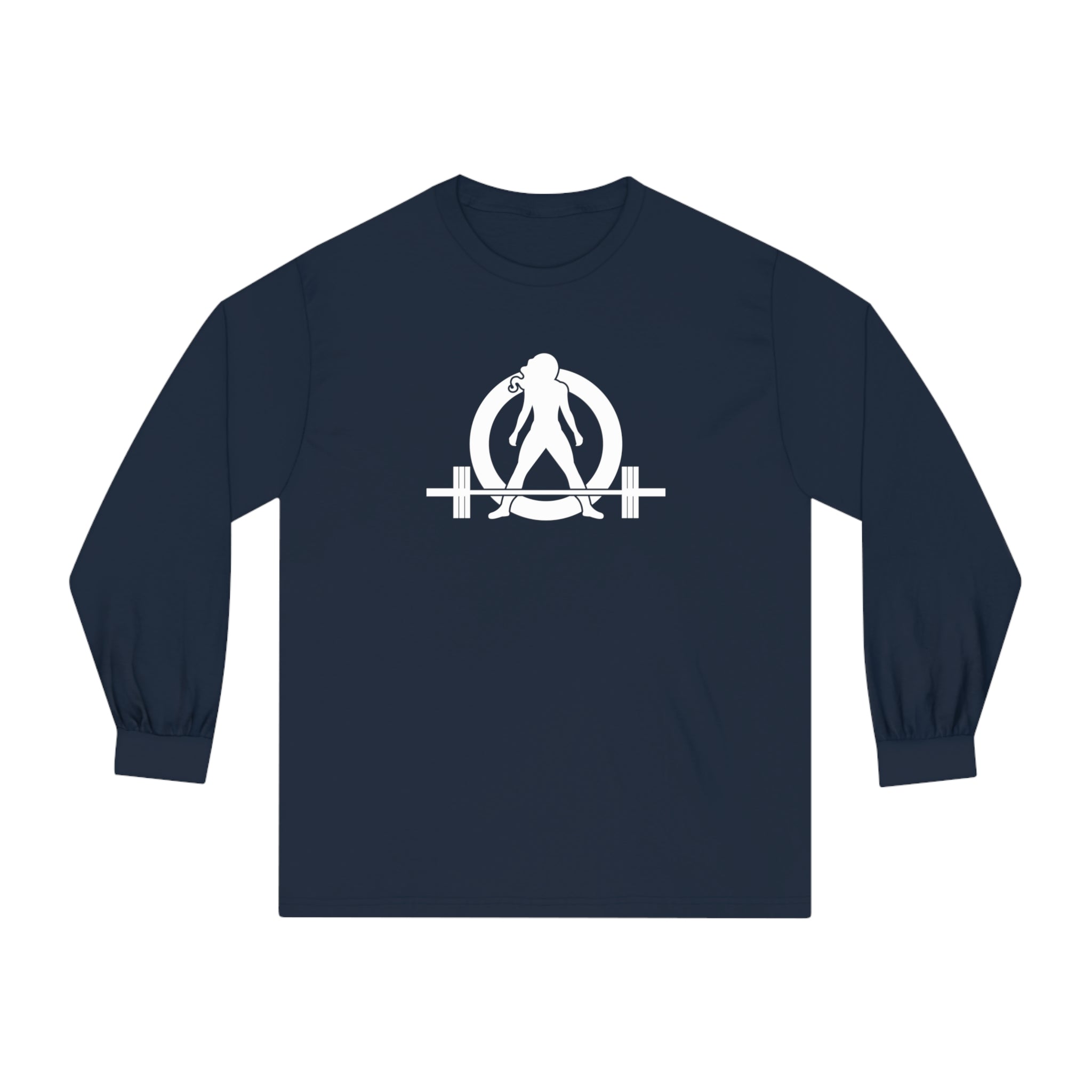 45 + 45 = 135 - Unisex Classic Long Sleeve T-Shirt - White Print on Front & Back