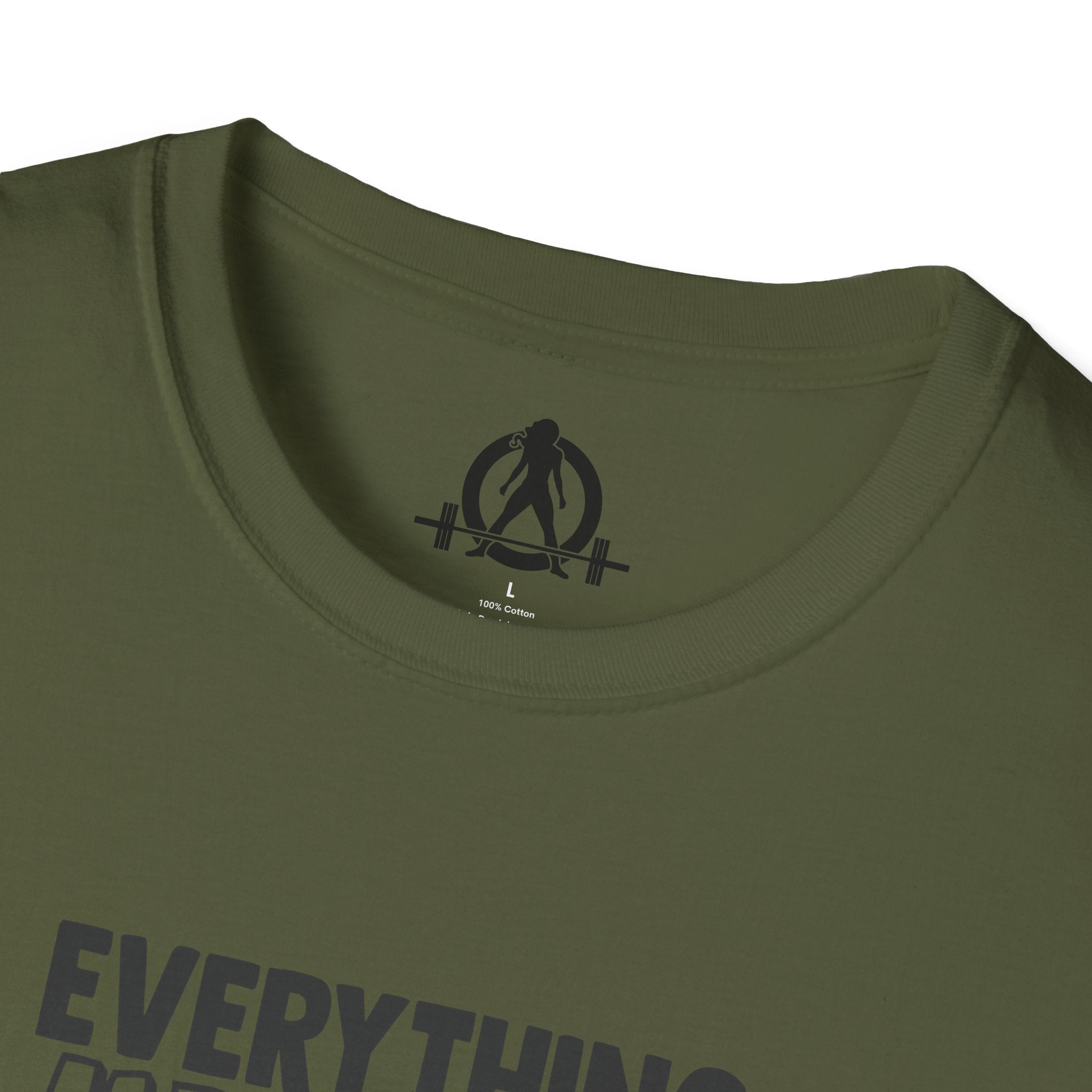 Everything Hurts & I'm Hungry - Unisex Softstyle T-Shirt - Black Print on Front Plain Back