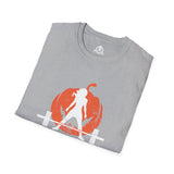 Halloween Pumpkin  - Unisex Softstyle T-Shirt - White Logo - Plain Back