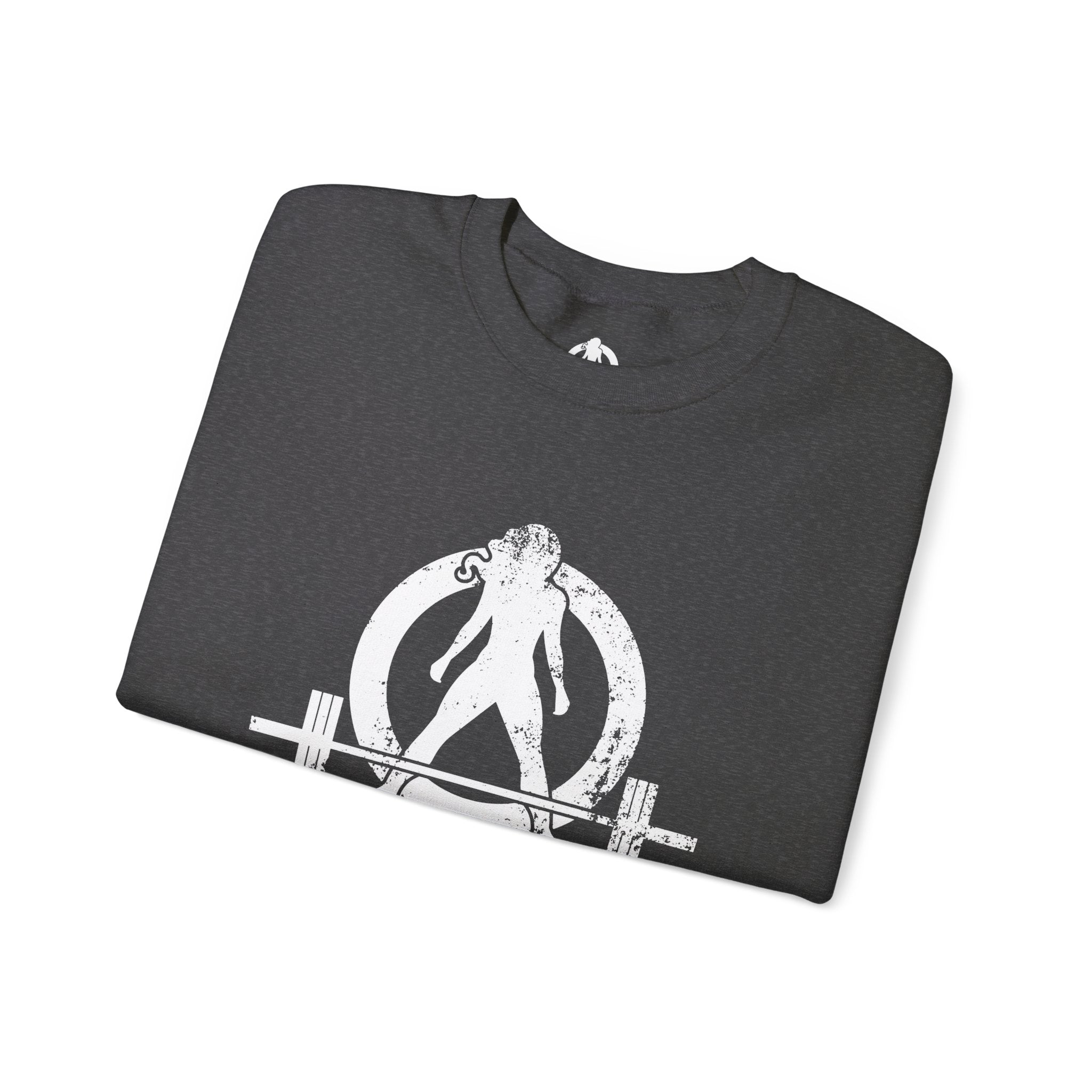 Kick Your Ass - Unisex Heavy Blend™ Crewneck Sweatshirt - Distressed Logo - Plain Back