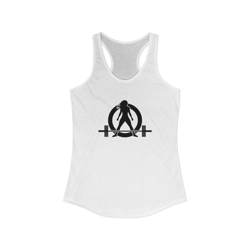 25 + 25 = 70 Women's Ideal Racerback Tank - Black Print Front & Back