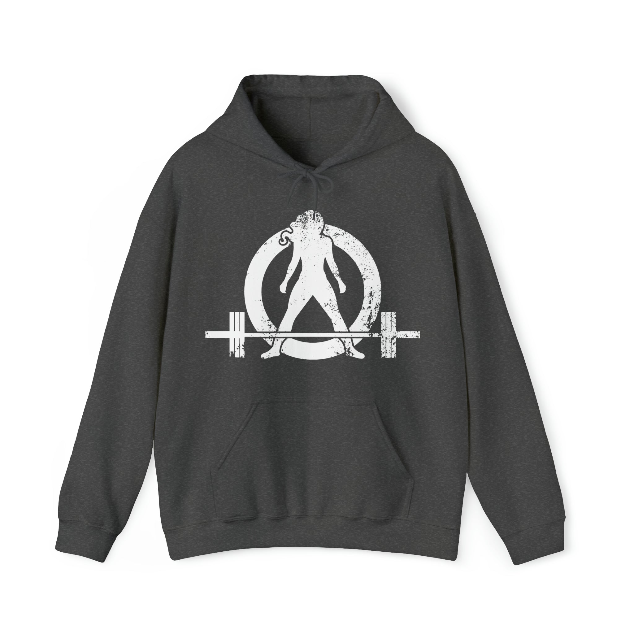 Kick Your Ass - Distressed White Logo  - Unisex Heavy Blend Hooded Sweatshirt (BEST SELLER)