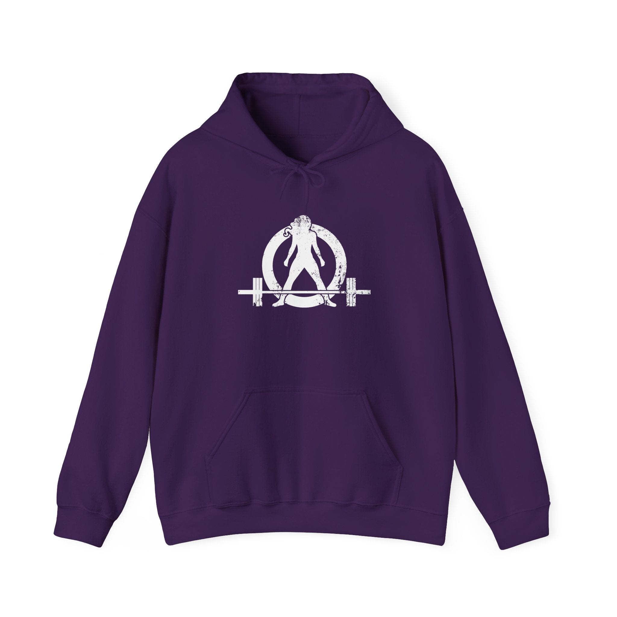 Strong Is Beautiful – Unisex Heavy Blend™ Hooded Sweatshirt (Distressed White Logo) 🤍💪