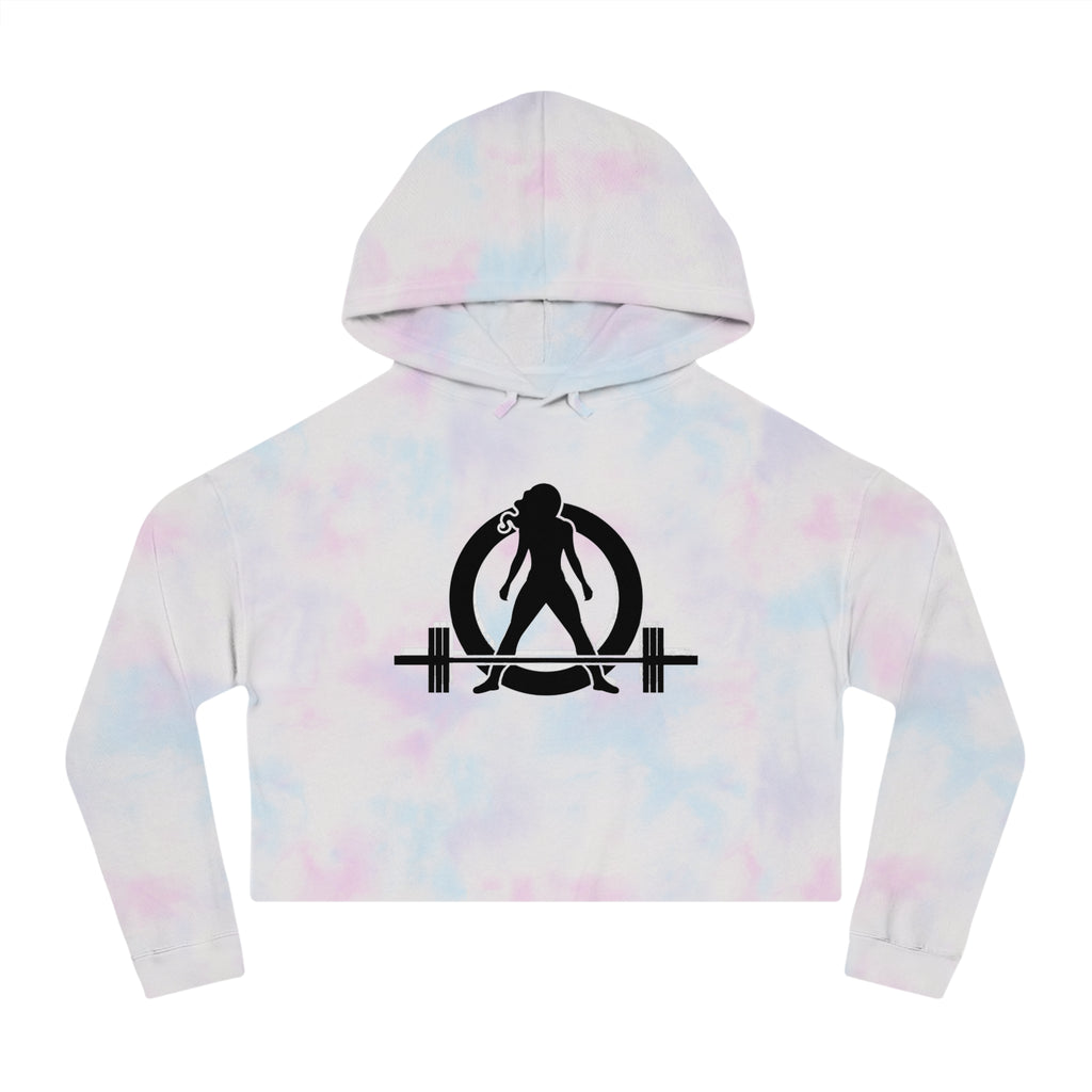 Women’s Cropped Hooded Sweatshirt - Black Classic Logo