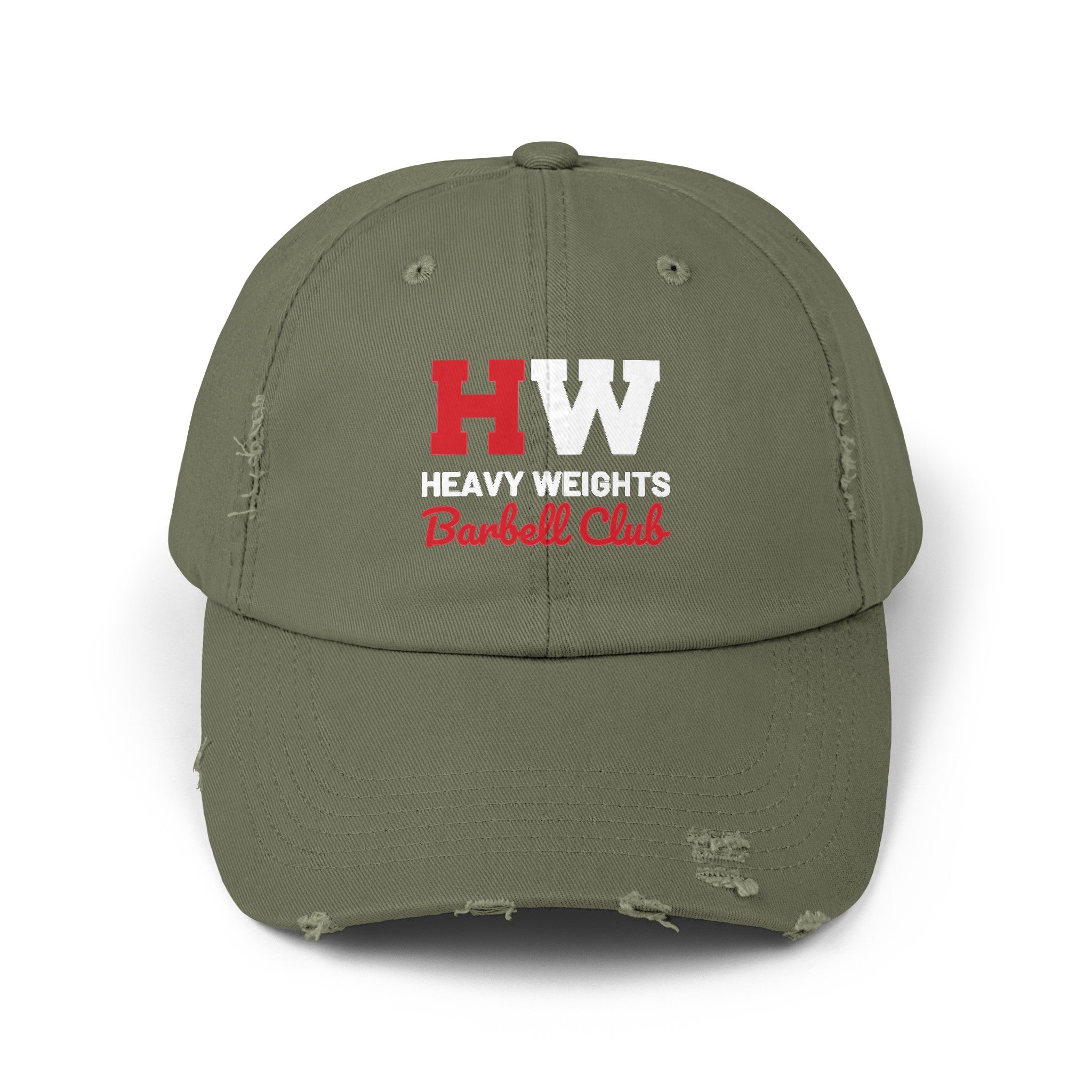 Heavy Weights Barbell Club - Unisex Distressed Cap - Classic Color Logo
