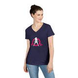 Ladies' V-Neck T-Shirt - Classic Light Logo