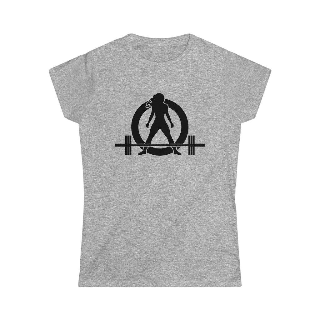 Iron Sharpens Iron - Women's Softstyle Tee - Black Logo Print on Front & Back