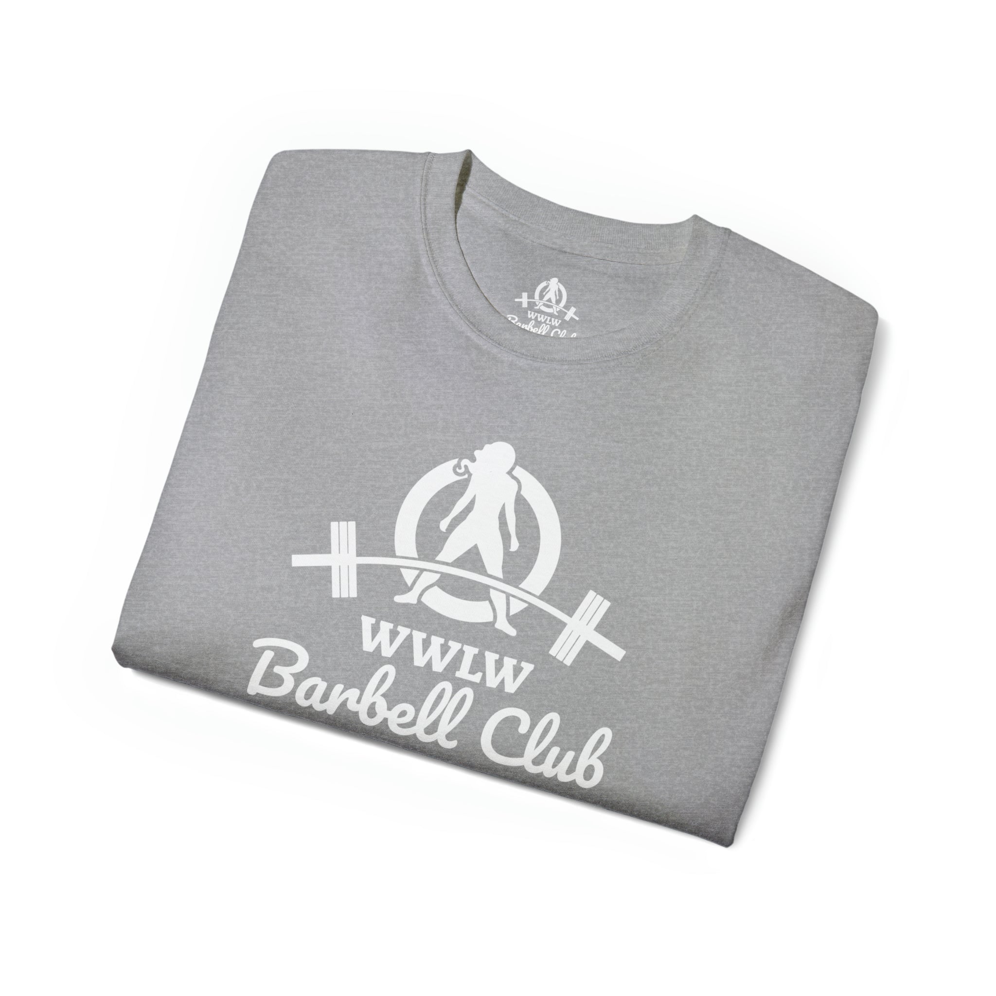 Barbell Club White Classic Logo - Unisex Ultra Cotton Tee