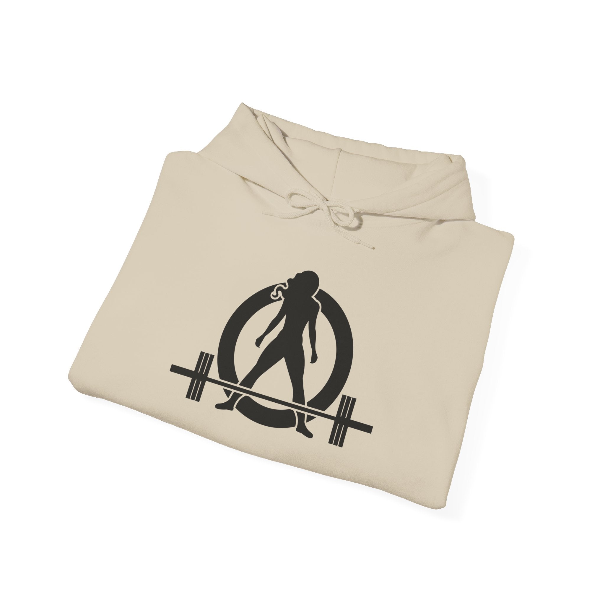 Lift Heavy Run Fast - Unisex Heavy Blend Hooded Sweatshirt  - Front & Back Black Logo