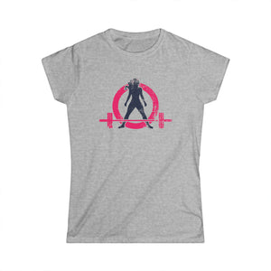 Women's Softstyle Tee - Distressed Color Logo - Plain Back