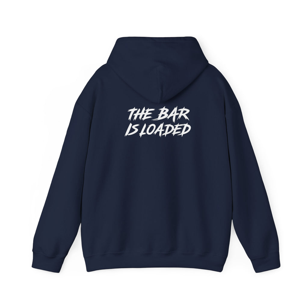 The Bar Is Loaded - Unisex Heavy Blend Hooded Sweatshirt - White Logo