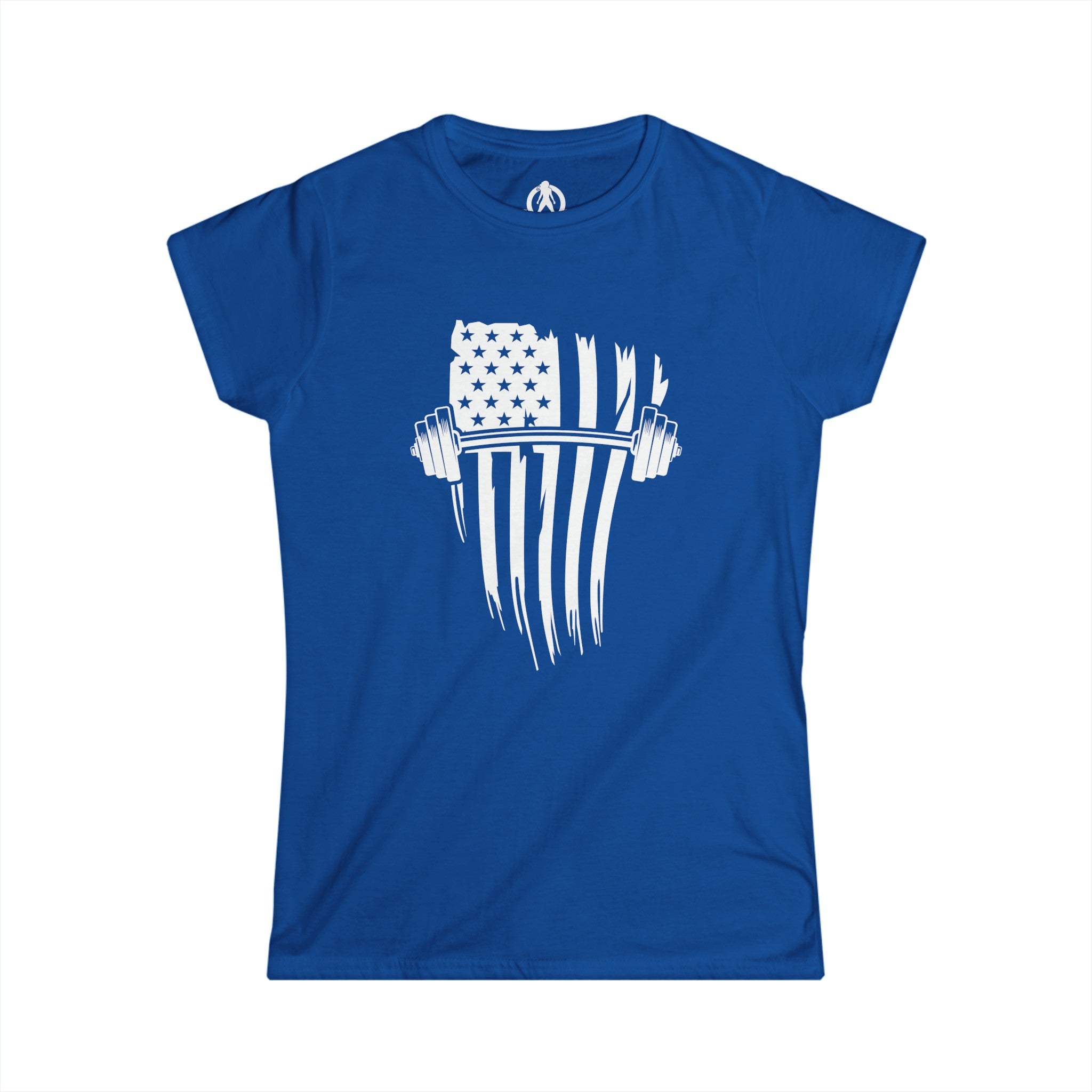 USA Barbell - Women's Softstyle Tee - White Front Logo