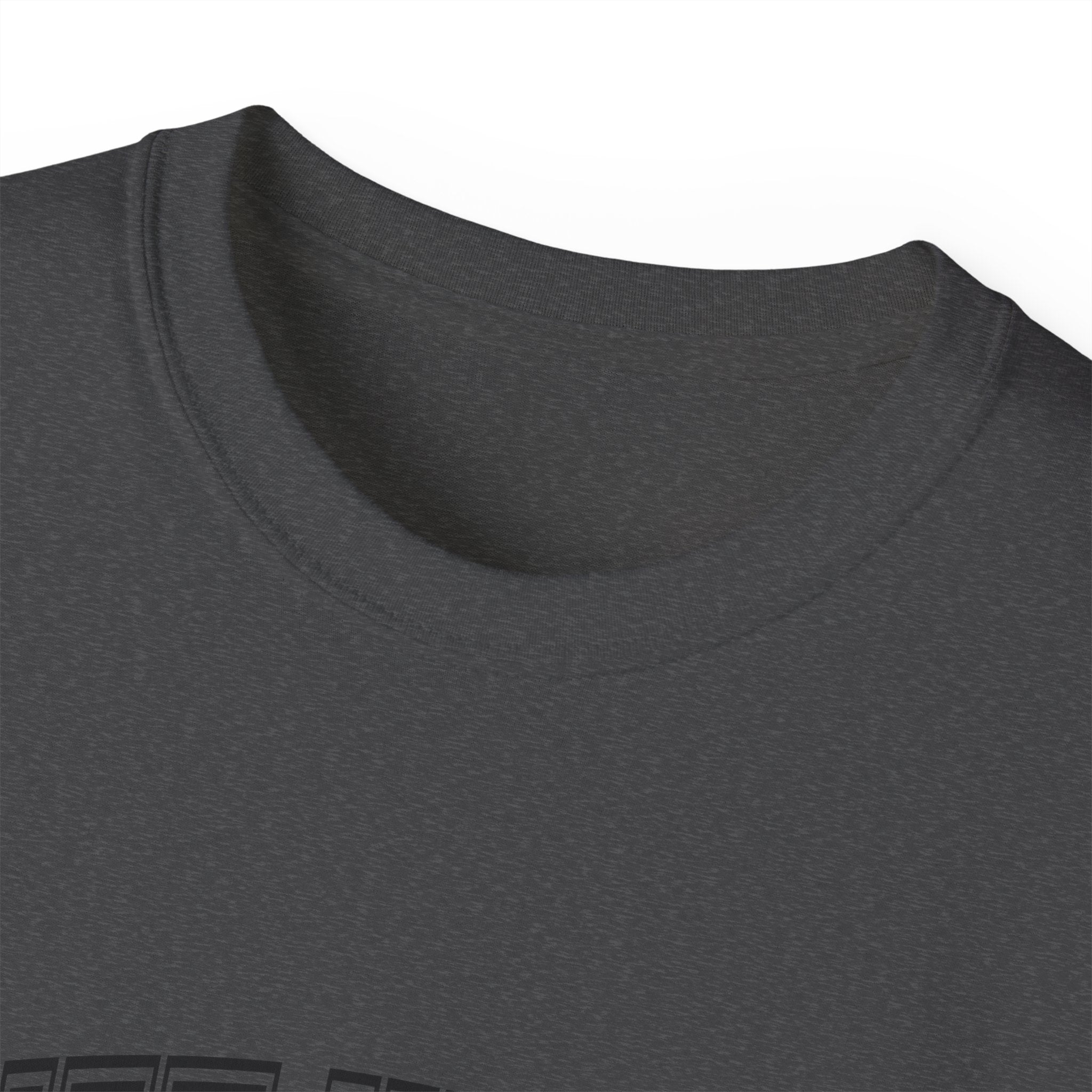 Lift Heavy Shit - Unisex Ultra Cotton Tee - Front Black Logo - Plain Back