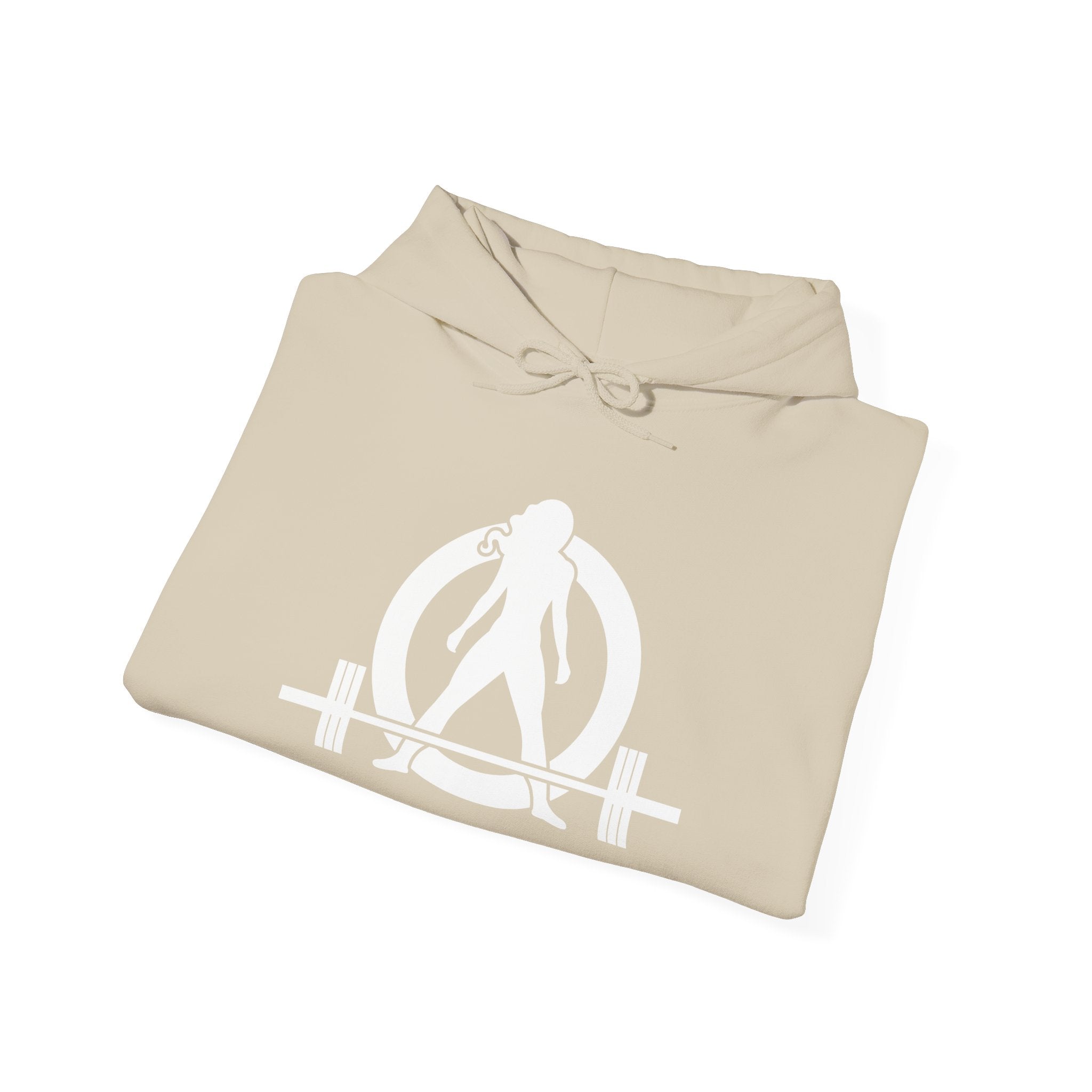 Lift Heavy Run Fast - Unisex Heavy Blend Hooded Sweatshirt - Front White & Back Logo