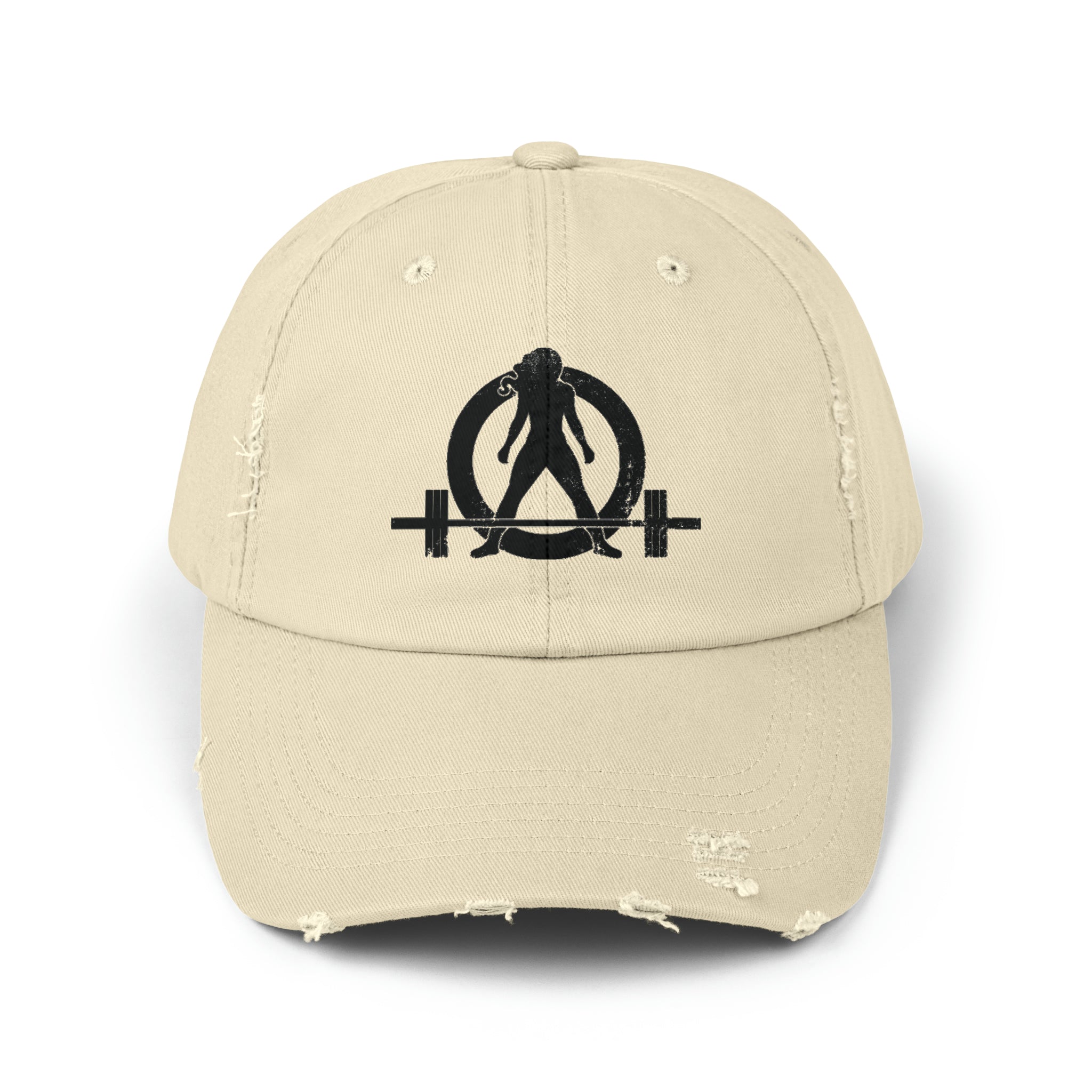 Unisex Distressed Cap - Classic Black Logo