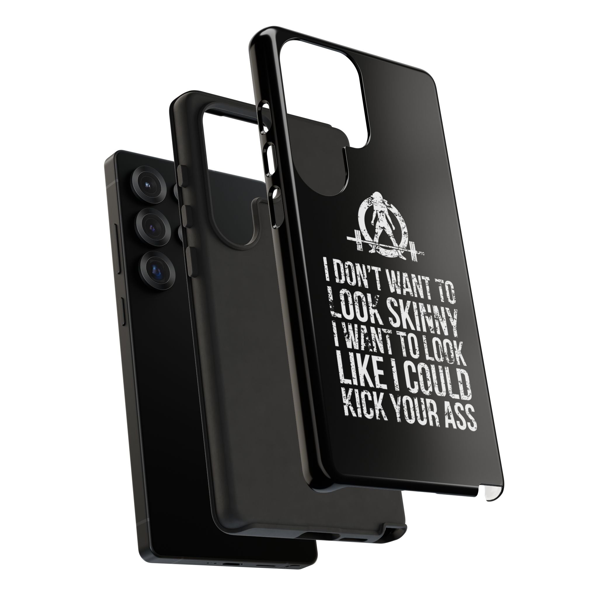 Tough Cases - I Don't Want To Look Skinny I Want To Look Like I Can Kick Your Ass - WWLW Logo