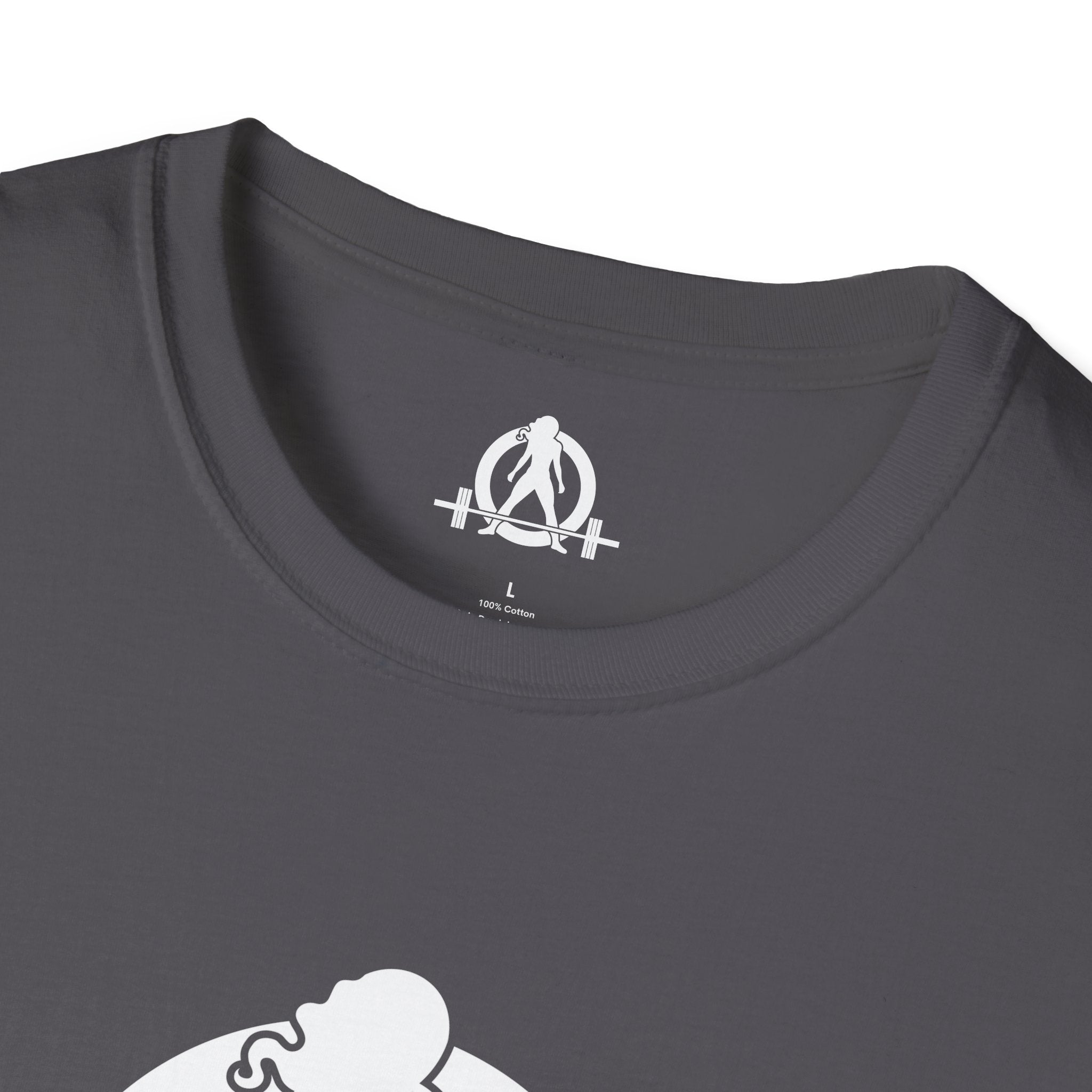 Cardio = Lift Weights Faster - Unisex Softstyle T-Shirt - Logo Front & Back