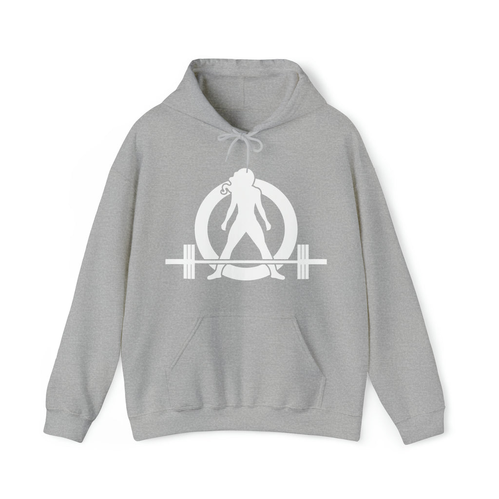 Kick Your Ass - Classic Logo White - Unisex Heavy Blend Hooded Sweatshirt (BEST SELLER)