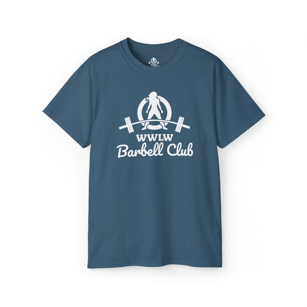 Barbell Club White Classic Logo - Unisex Ultra Cotton Tee
