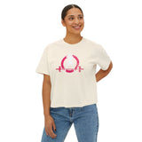 Women's Boxy Tee - Color Distressed Inverted Logo Front