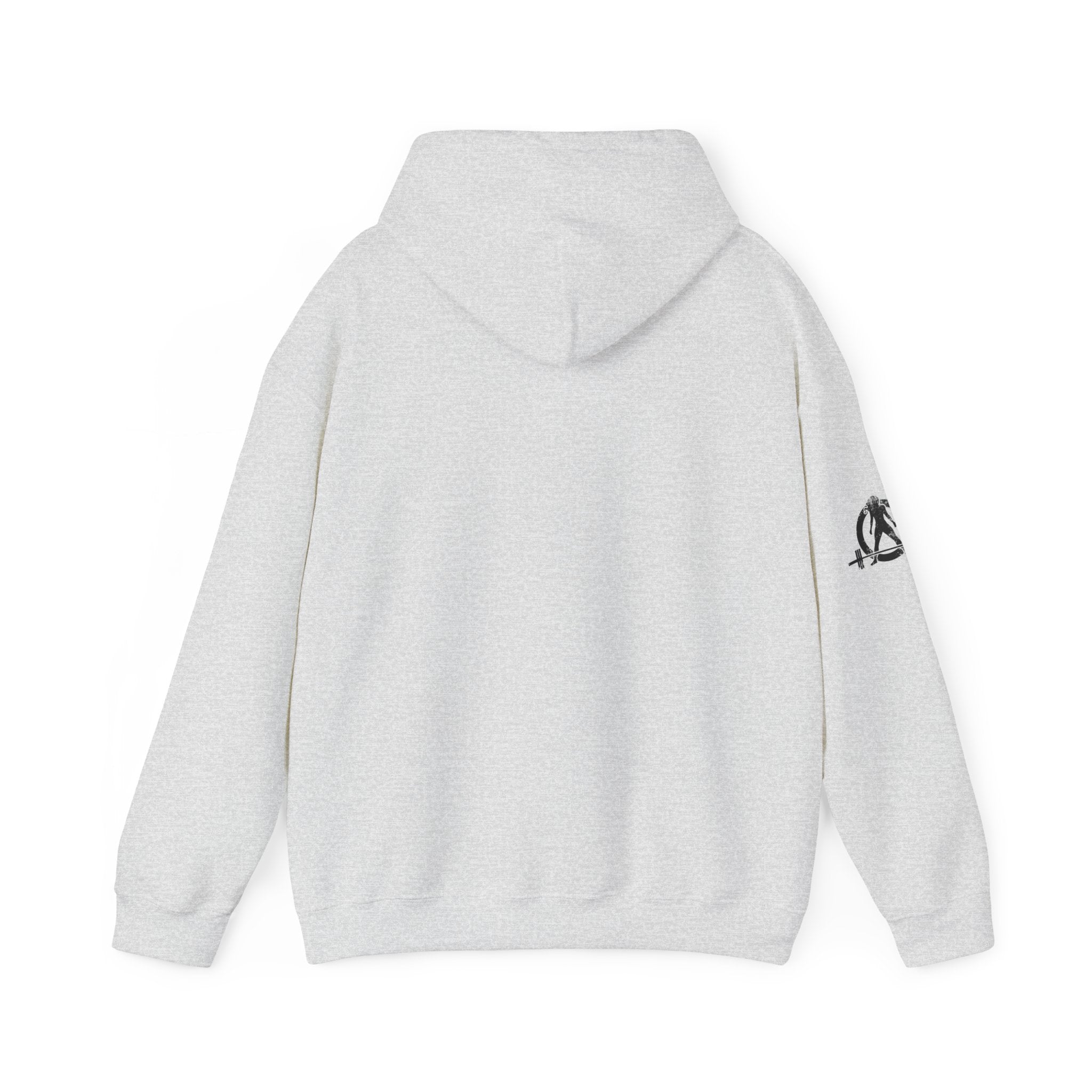 Coffee & Barbells  - Unisex Heavy Blend Hooded Sweatshirt - Black Logo on Front & Right Sleeve