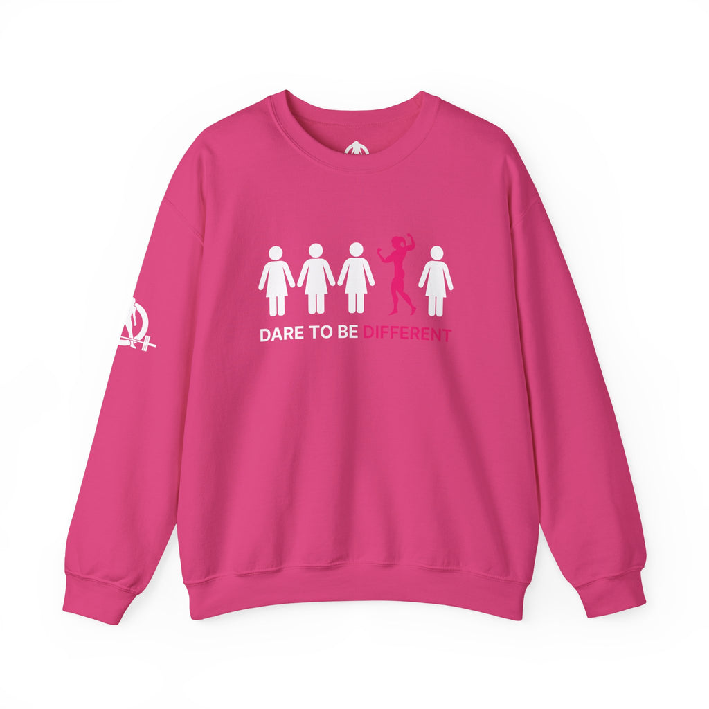 Dare To Be Different - Flex - Unisex Heavy Blend™ Crewneck Sweatshirt - Front  Logo Plain Back