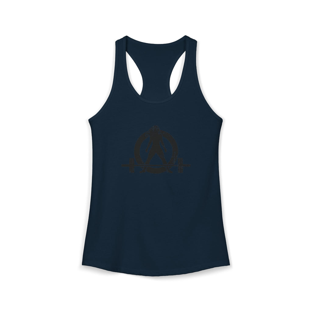 I Workout To Burn Off The Crazy - Women's Ideal Racerback Tank - Black Font - Print on Front & Back