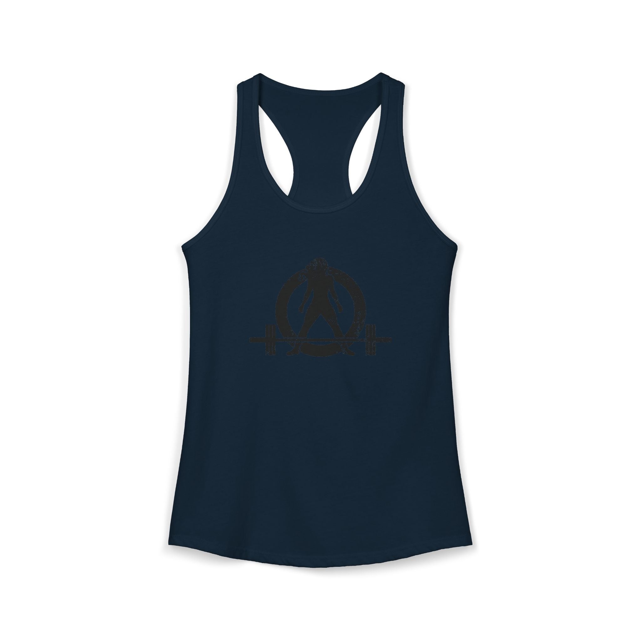 I Workout To Burn Off The Crazy - Women's Ideal Racerback Tank - Black Font - Print on Front & Back