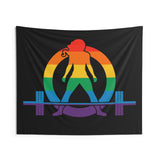 Indoor Wall Tapestries - Black with Pride Logo