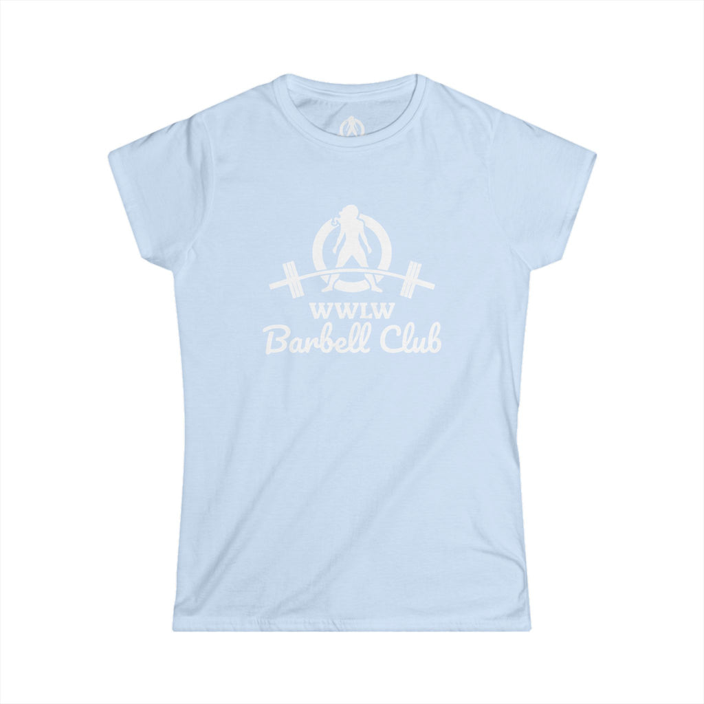 Barbell Club - Women's Softstyle Tee - White Logo