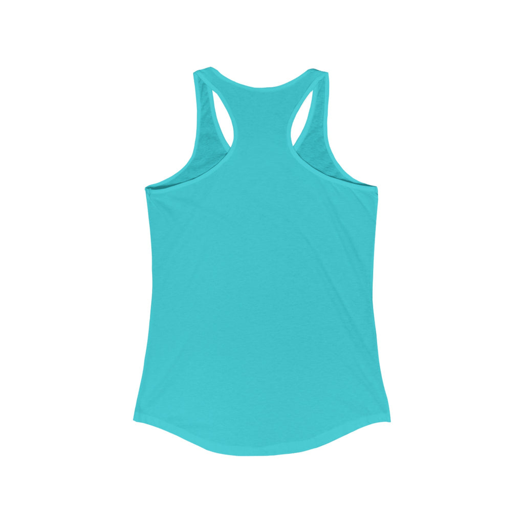 45 + 45 = 135 - Women's Ideal Racerback Tank - Black Print Front