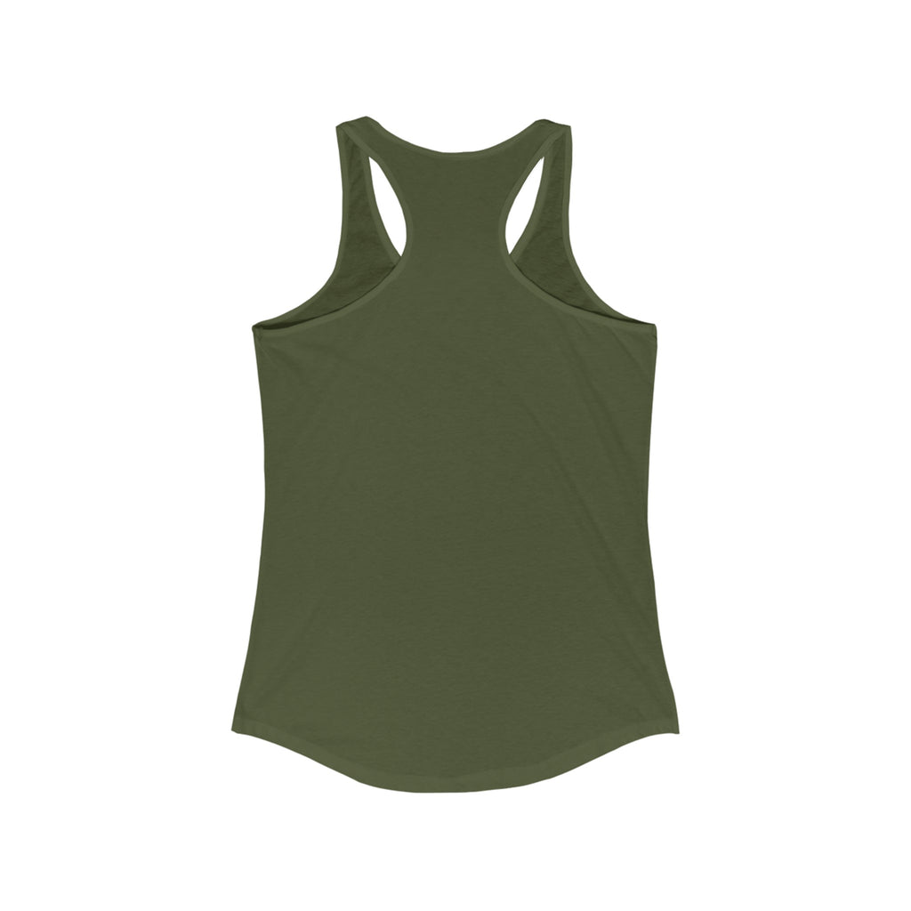 45 + 45 = 135 - Women's Ideal Racerback Tank - Black Print Front