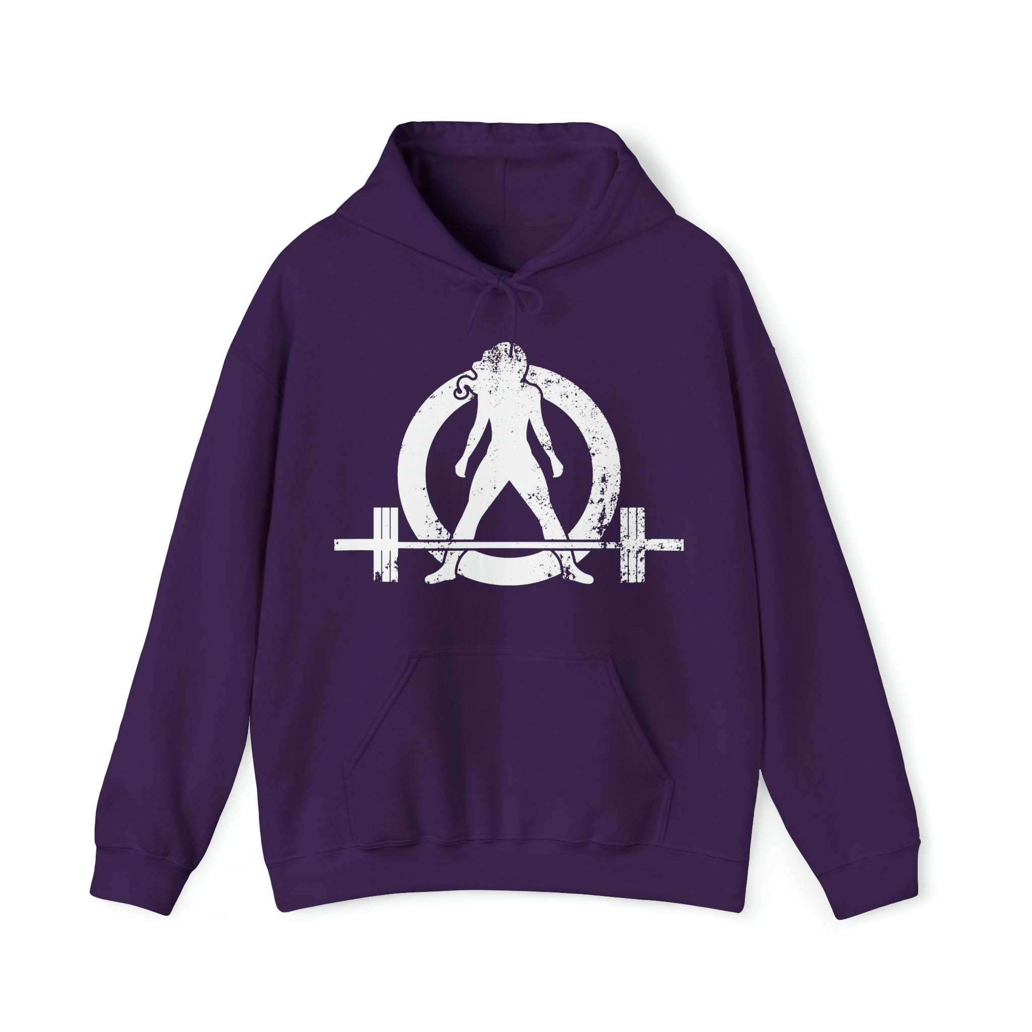 Kick Your Ass - Distressed White Logo  - Unisex Heavy Blend Hooded Sweatshirt (BEST SELLER)