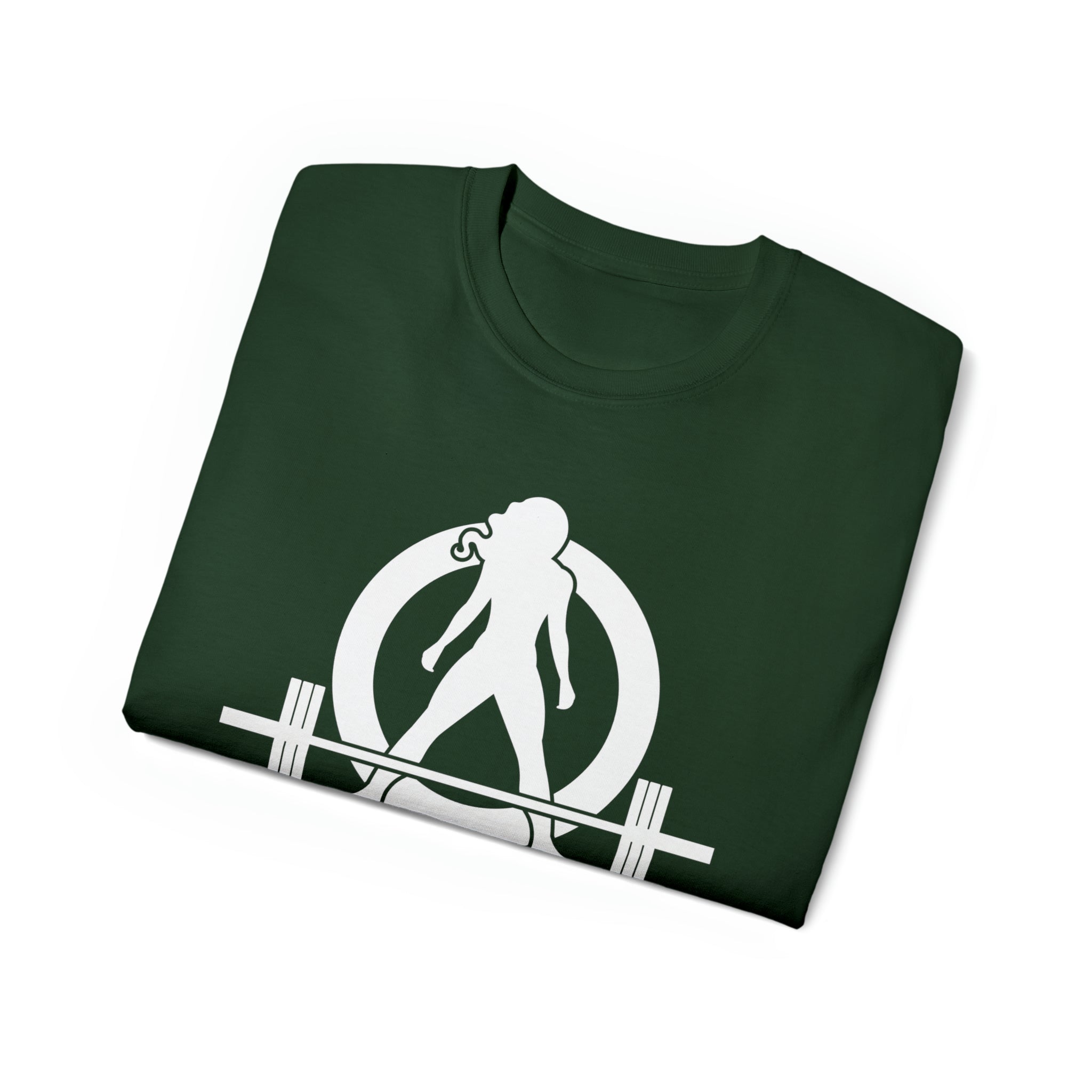Unisex Ultra Cotton Tee - Classic White Logo - Plain Back