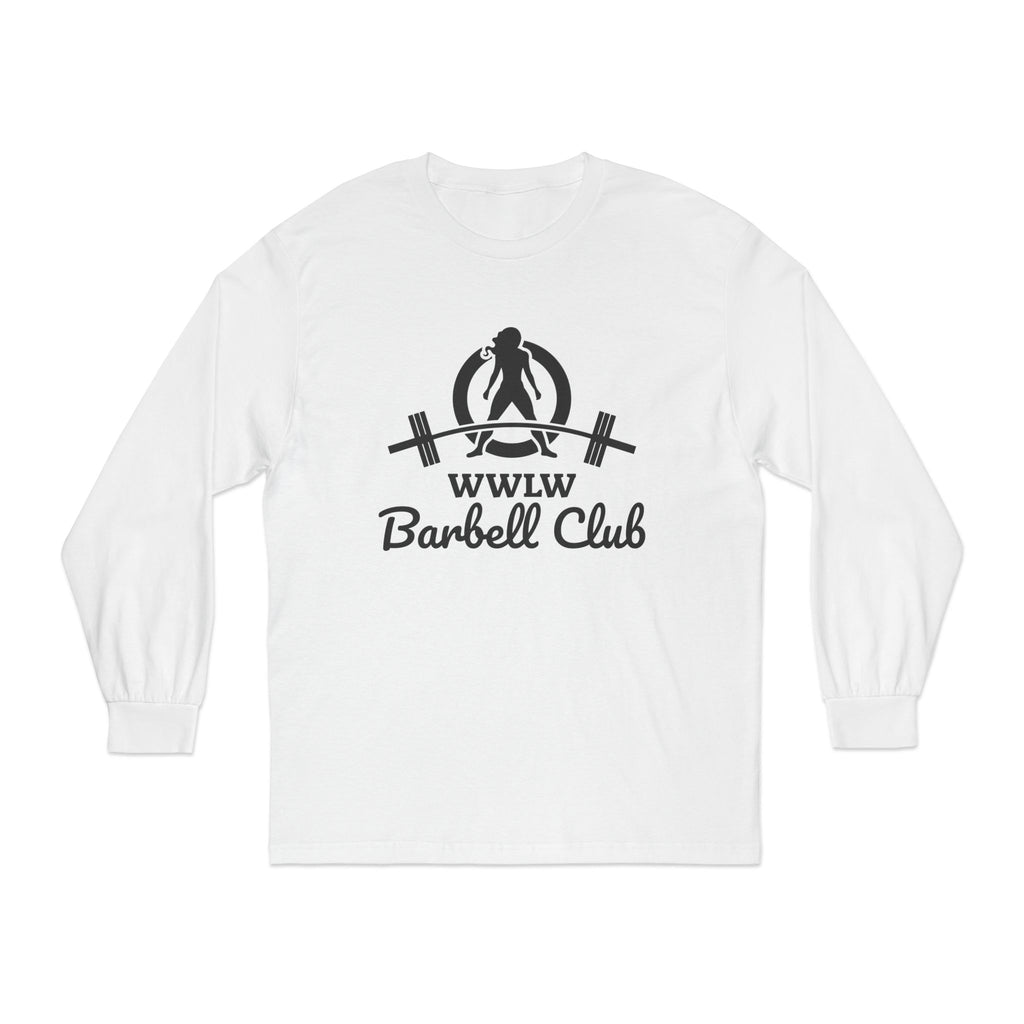 WWLW Barbell Club - Unisex Long Sleeve T-Shirt - Black Logo