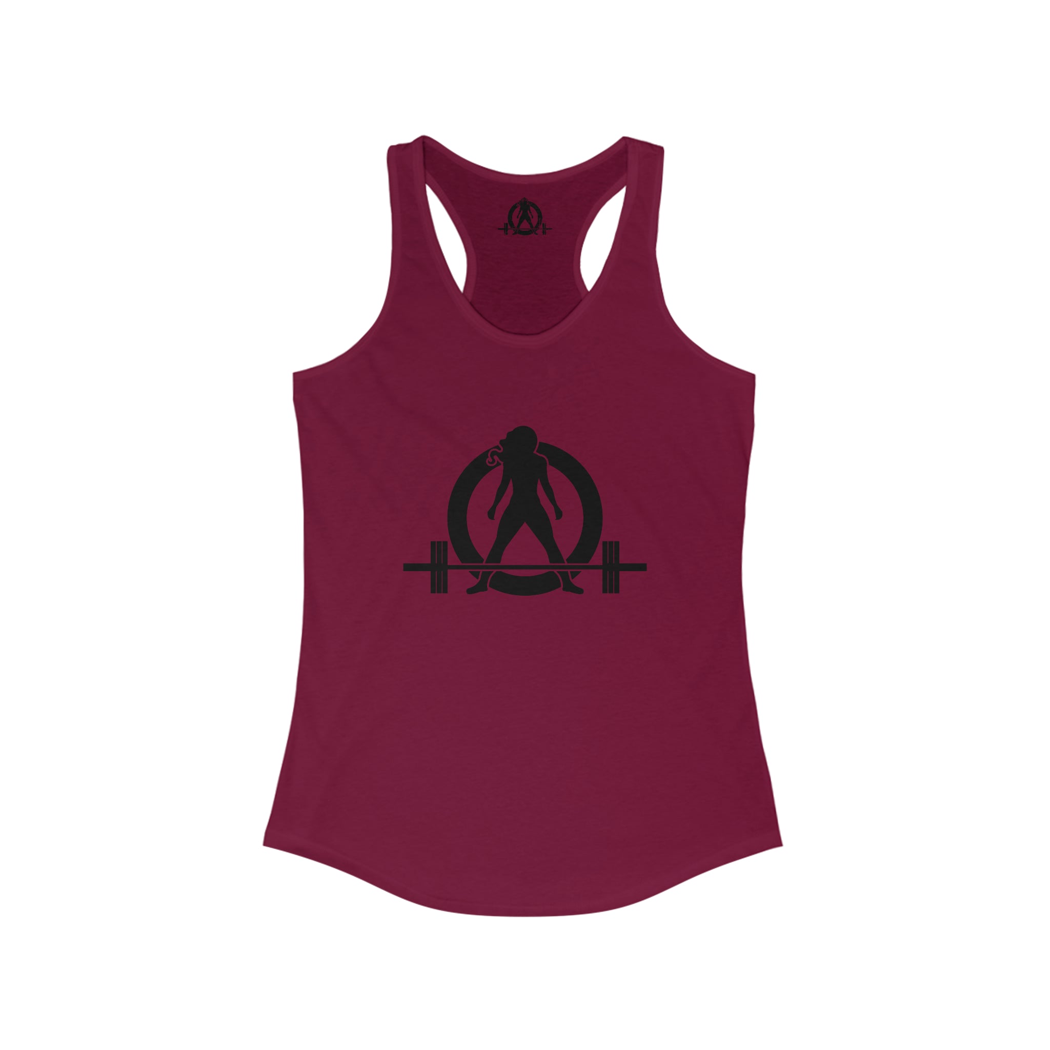 45 + 45 = 135 - Women's Ideal Racerback Tank - Black Print Front & Back